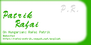 patrik rafai business card